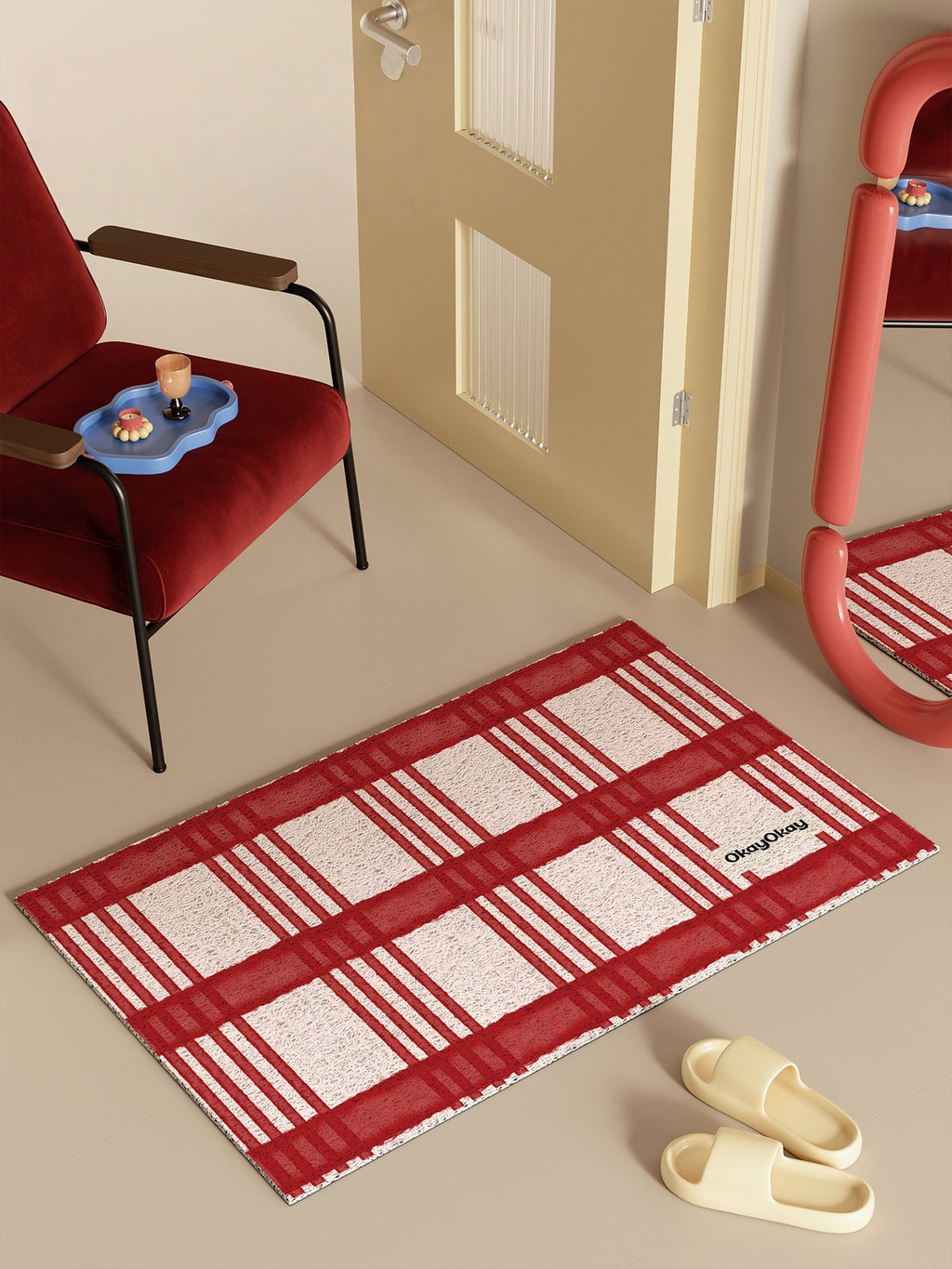 Checkered Pattern PVC Doormat