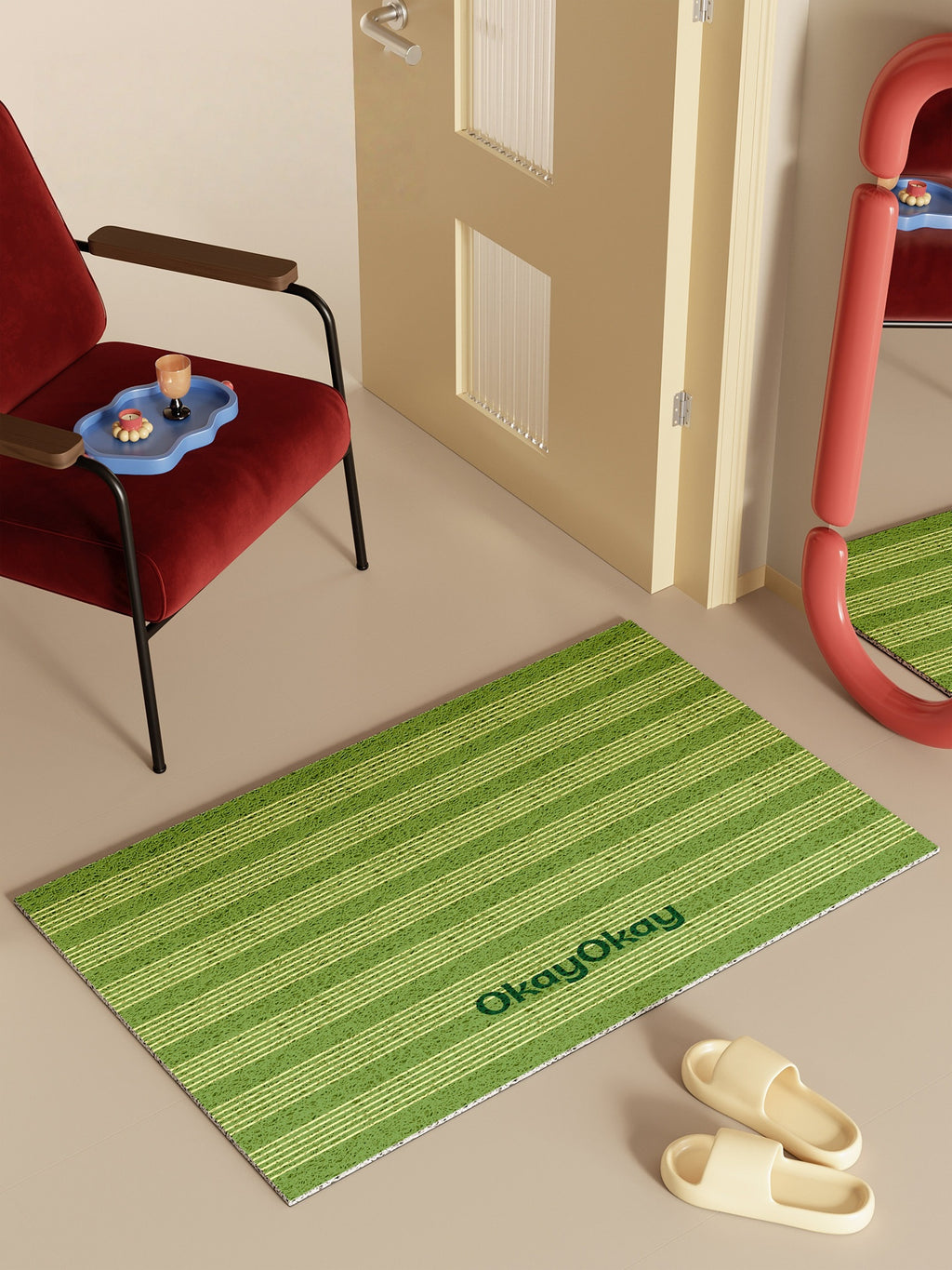 Classic Striped PVC Doormat