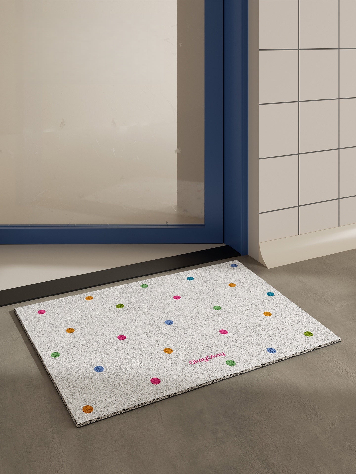 Colorful Polka Dots PVC Doormat