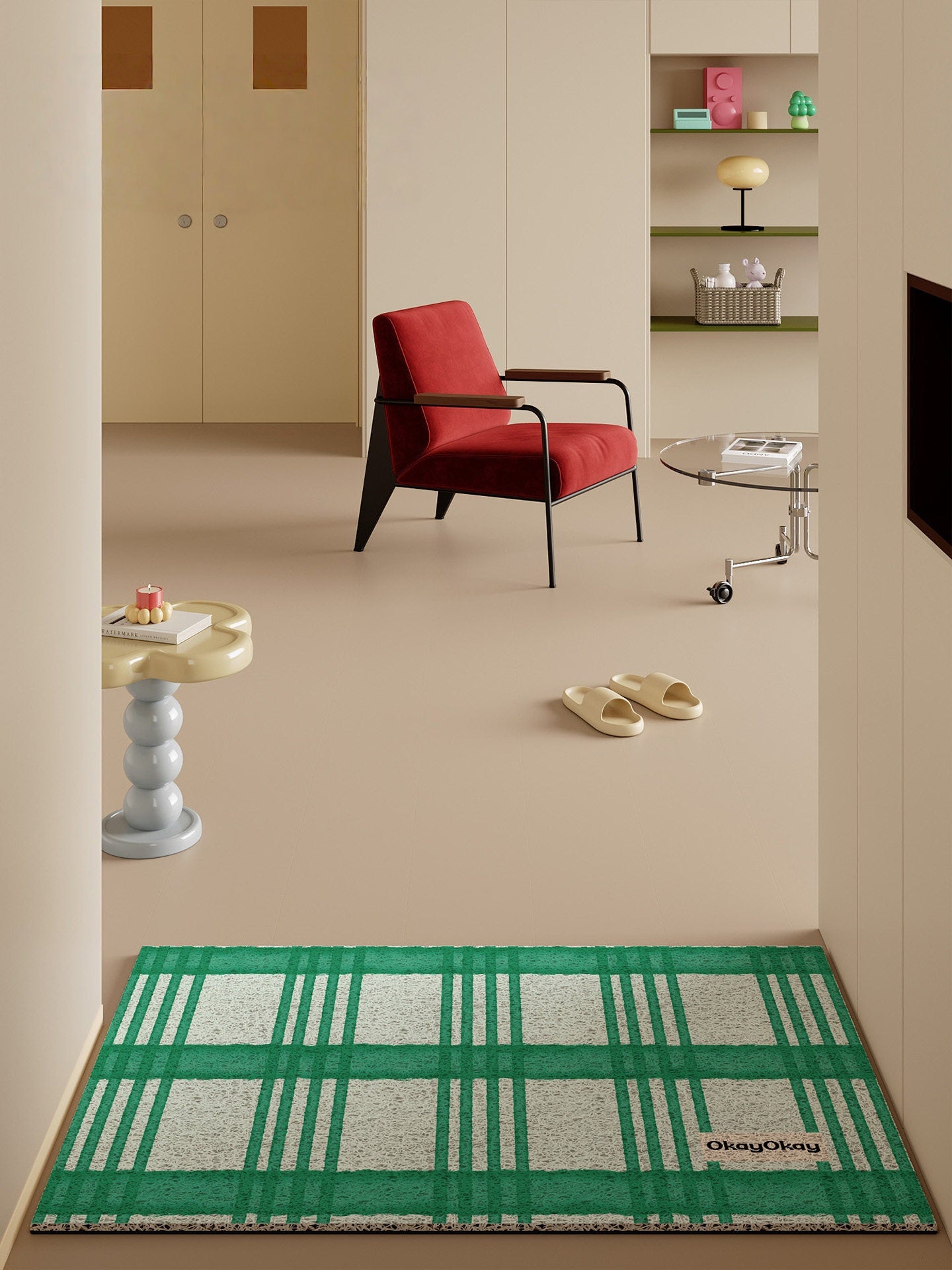 Checkered Pattern PVC Doormat