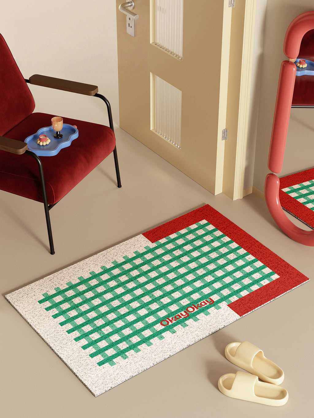 Checkered PVC Doormat